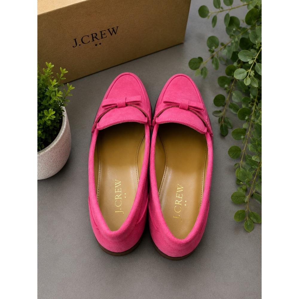 J. Crew Suede Bow Loafers 8 - Picture 7 of 8
